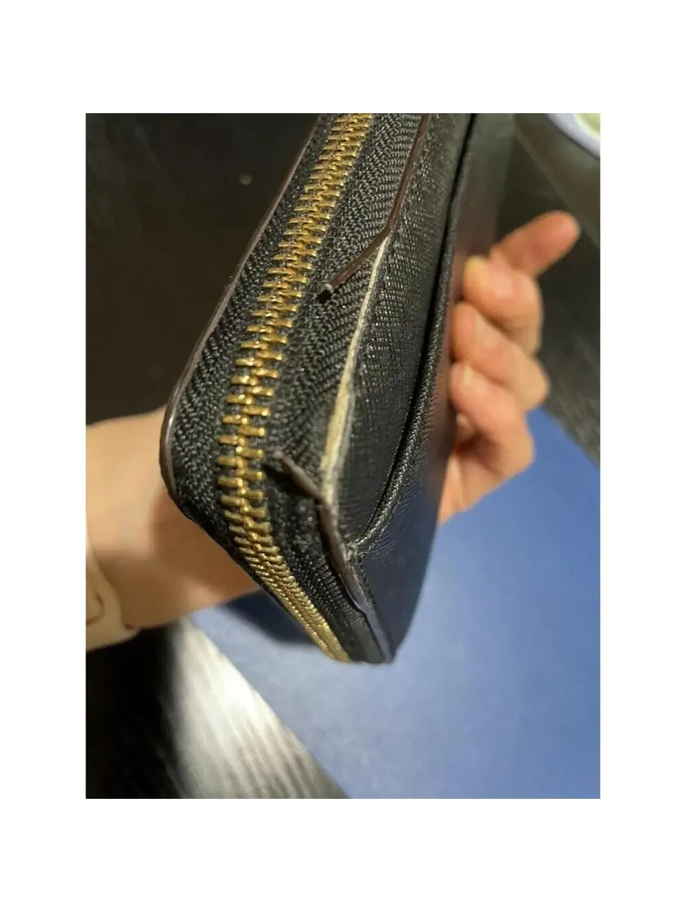Kate Spade zip around black wallet large leather